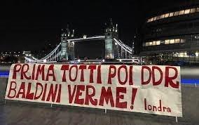 STRISCIONE CONTRO BALDINI 15.05.2019